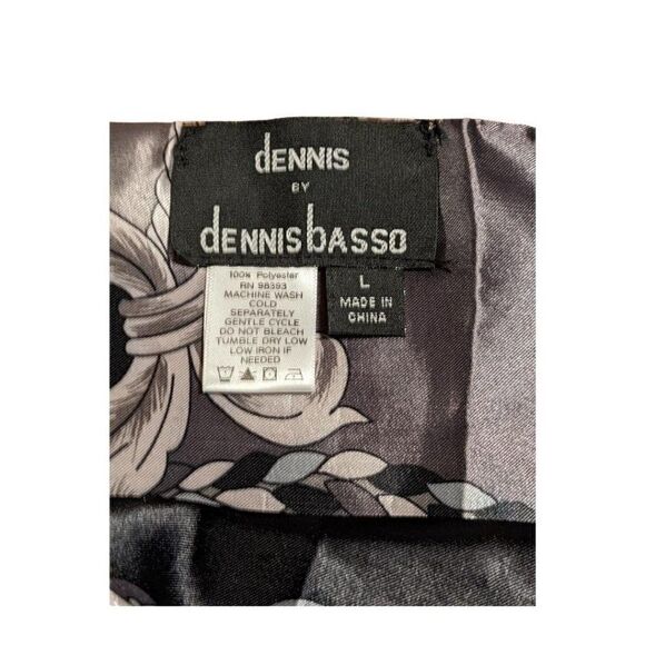 DENNIS SHADES OF GRAY, BLACK & WHITE MULTI PATTERN SCARF - LIKE NEW - Picture 2 of 5